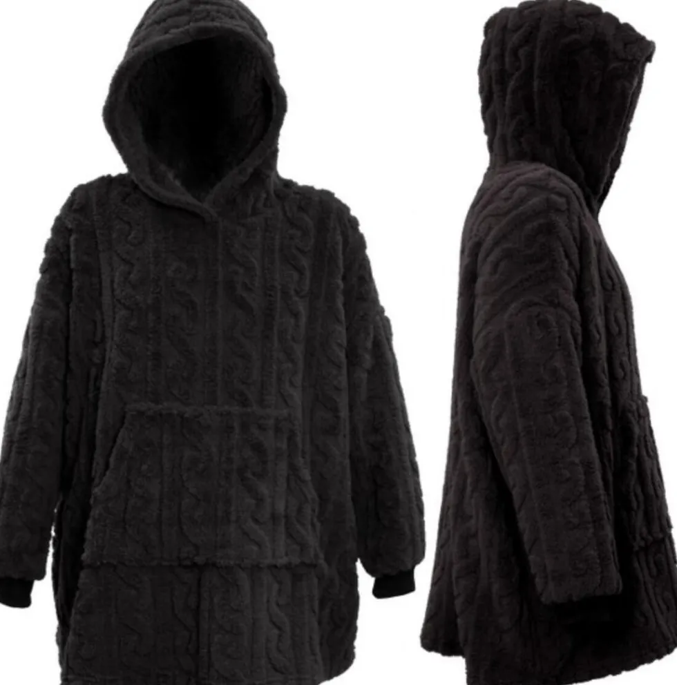Unique Living hoodie Pleun zwart onesize