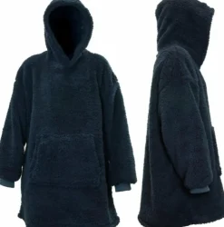Unique Living hoodie Teddy blauw onesize