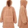 Unique Living hoodie Teddy roze onesize