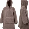 Unique living hoodie Teddy taupe oversized onesize