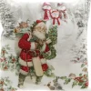 Unique Living kerstkussen Filip wit / rood 45 x 45 x 10 cm