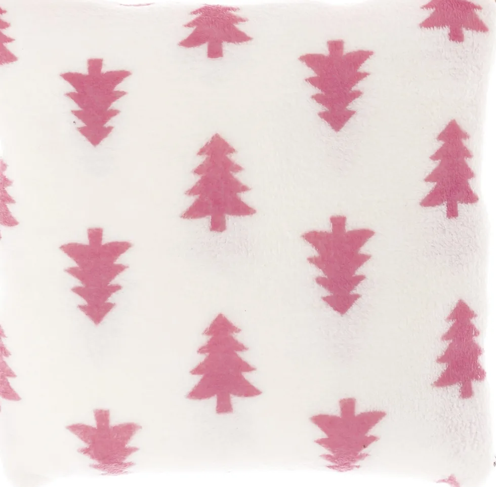 Unique Living kerstkussen Snuggle wit / roze 150 x 200 x 10 cm