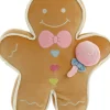 Unique Living kerstkussen Xmas Icons gingerbread bruin 40 x 40 x 10 cm