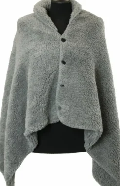 Unique Living omslagplaid Nox donkergrijs onesize