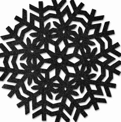 Unique living placemat Ice zwart D 38 H 38 cm
