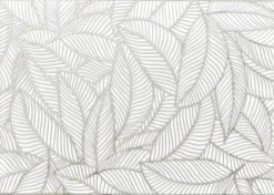 Unique living placemat Nissa zilver 30 x 45 cm