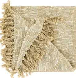 Unique Living plaid Bruni beige 125 x 150 cm
