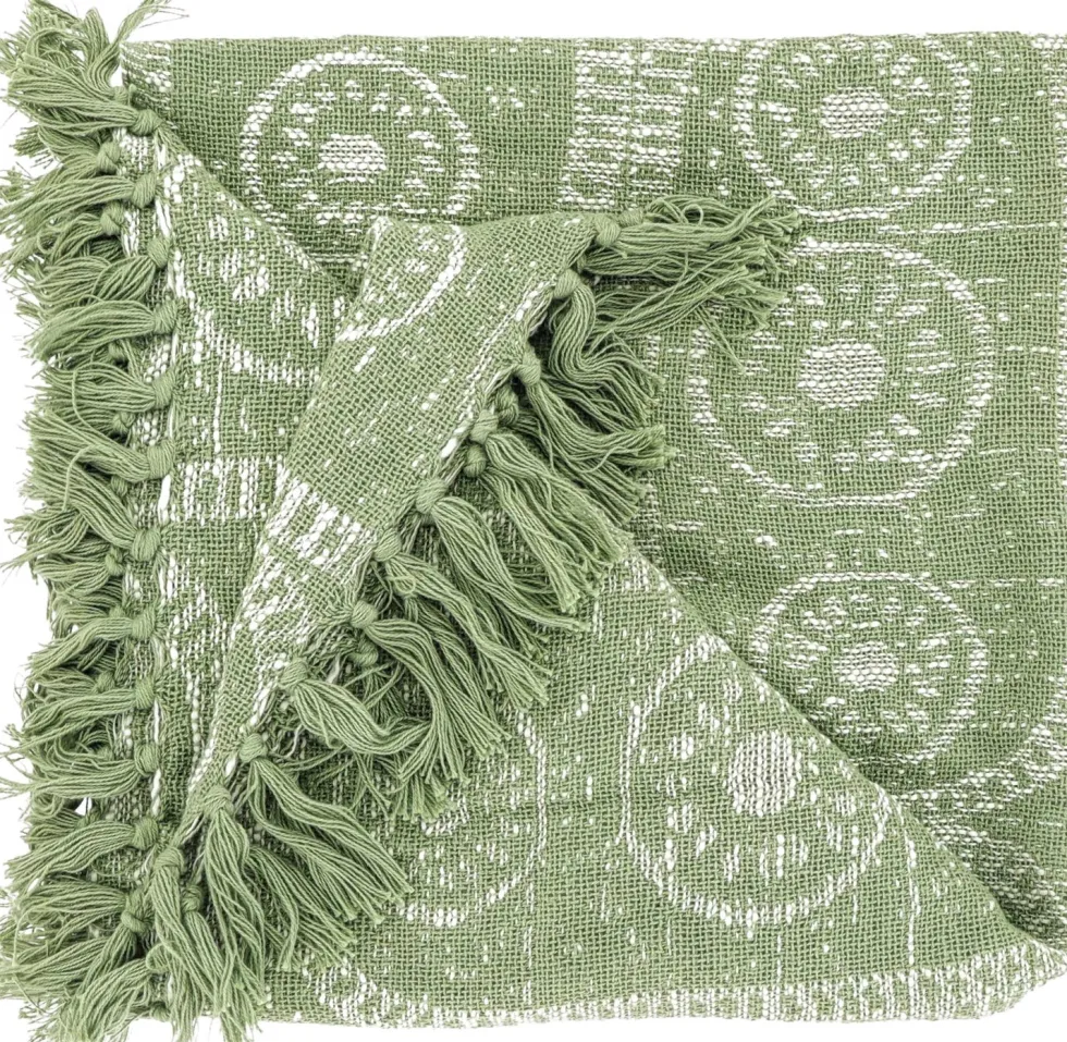 Unique Living plaid Bruni groen 125 x 150 cm