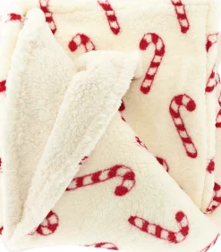 Unique Living plaid Candy Cane crème 150 x 200 x 10 cm