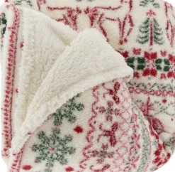 Unique Living plaid Davin rood / groen 130 x 160 cm