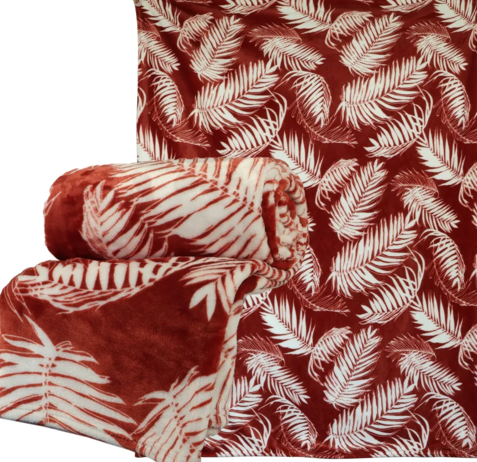 Unique Living plaid Fien rood 150 x 200 cm