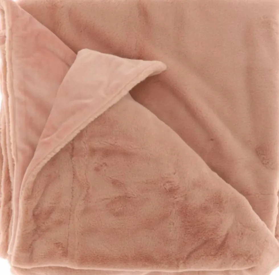 Unique Living plaid Klaas roze 150 x 200 cm
