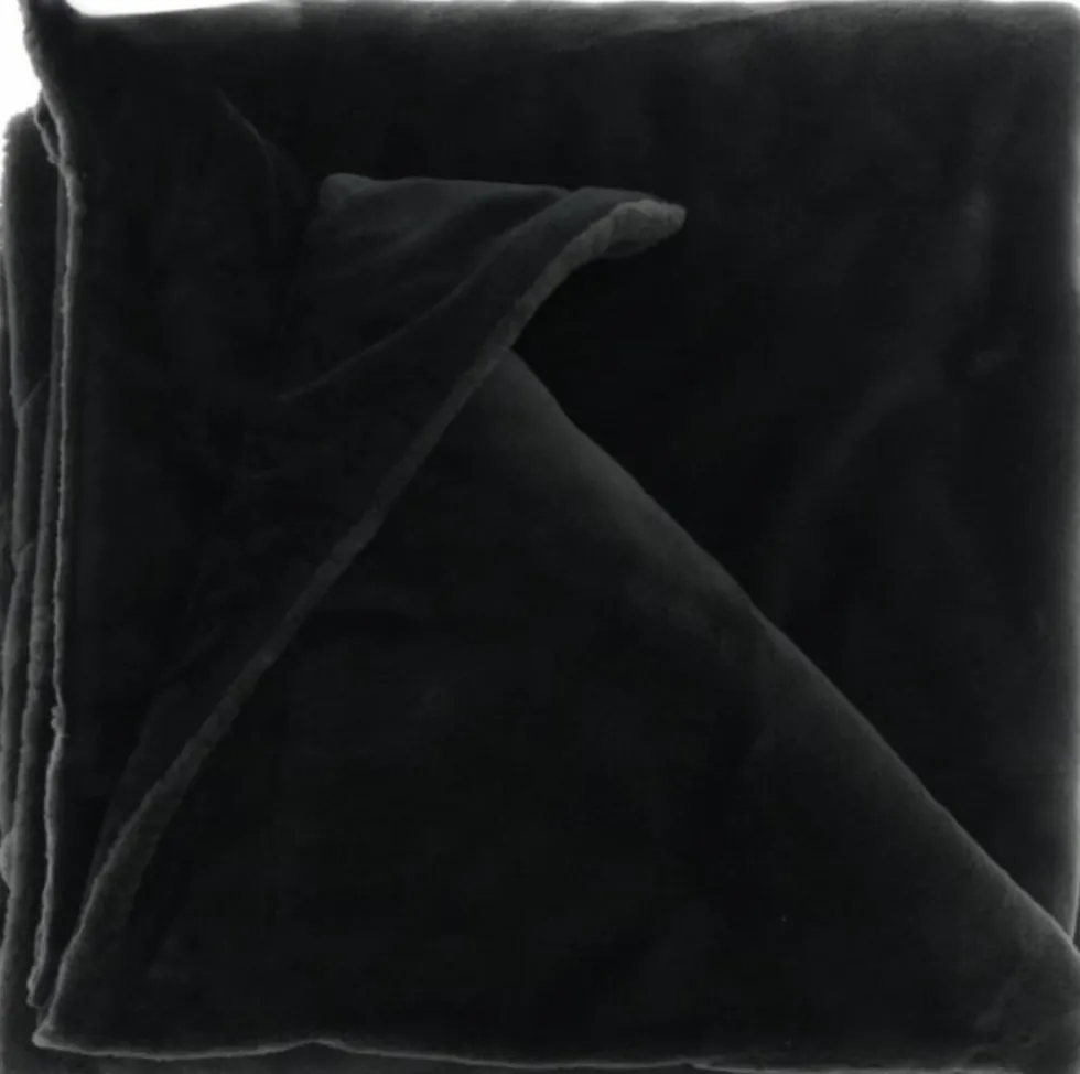 Unique Living plaid Klaas zwart 150 x 200 cm