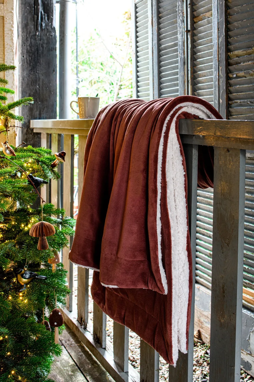 Unique Living plaid Lars rood 200 x 150 cm