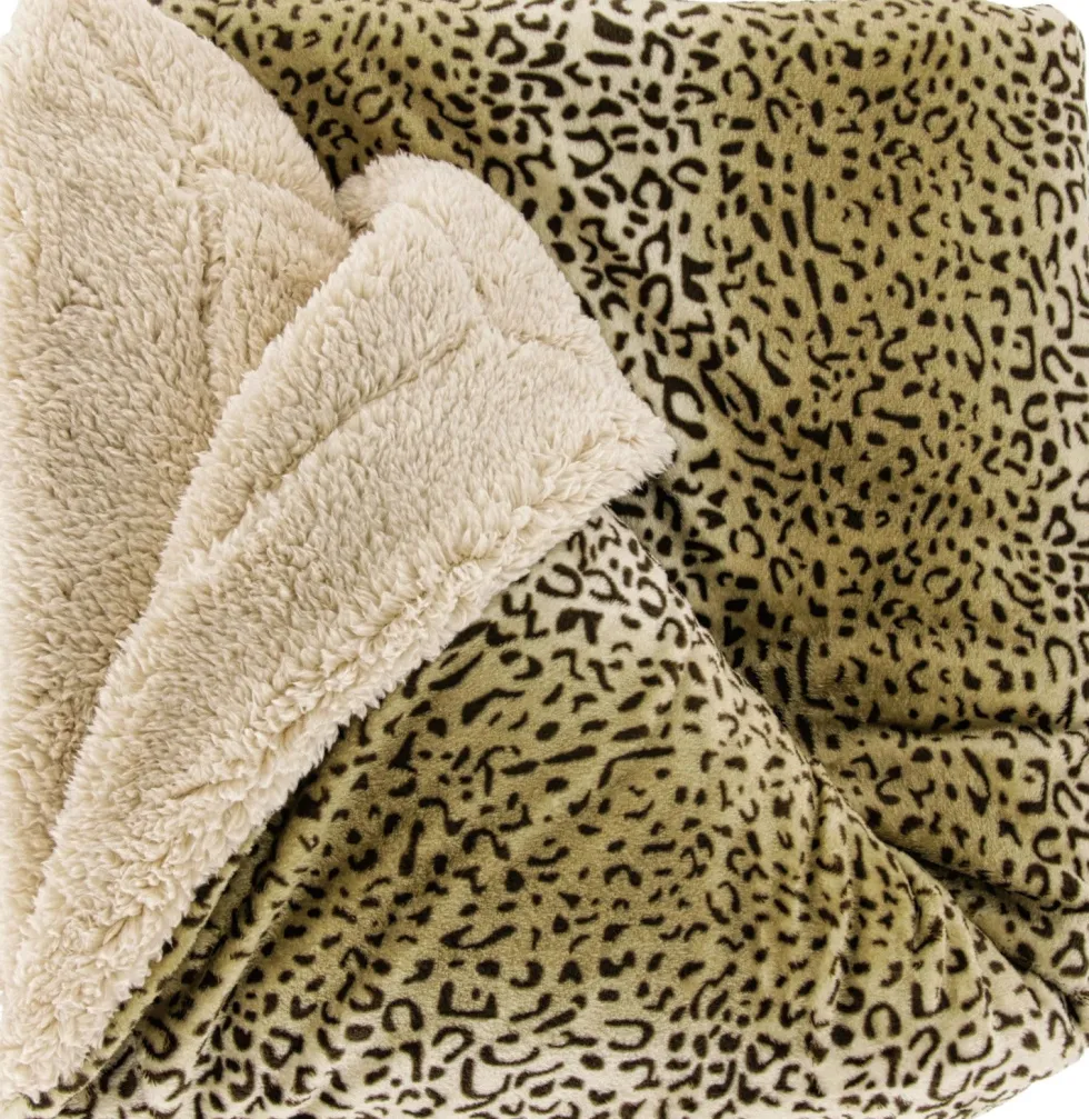 Unique Living plaid Mara beige / bruin 150 x 200 cm