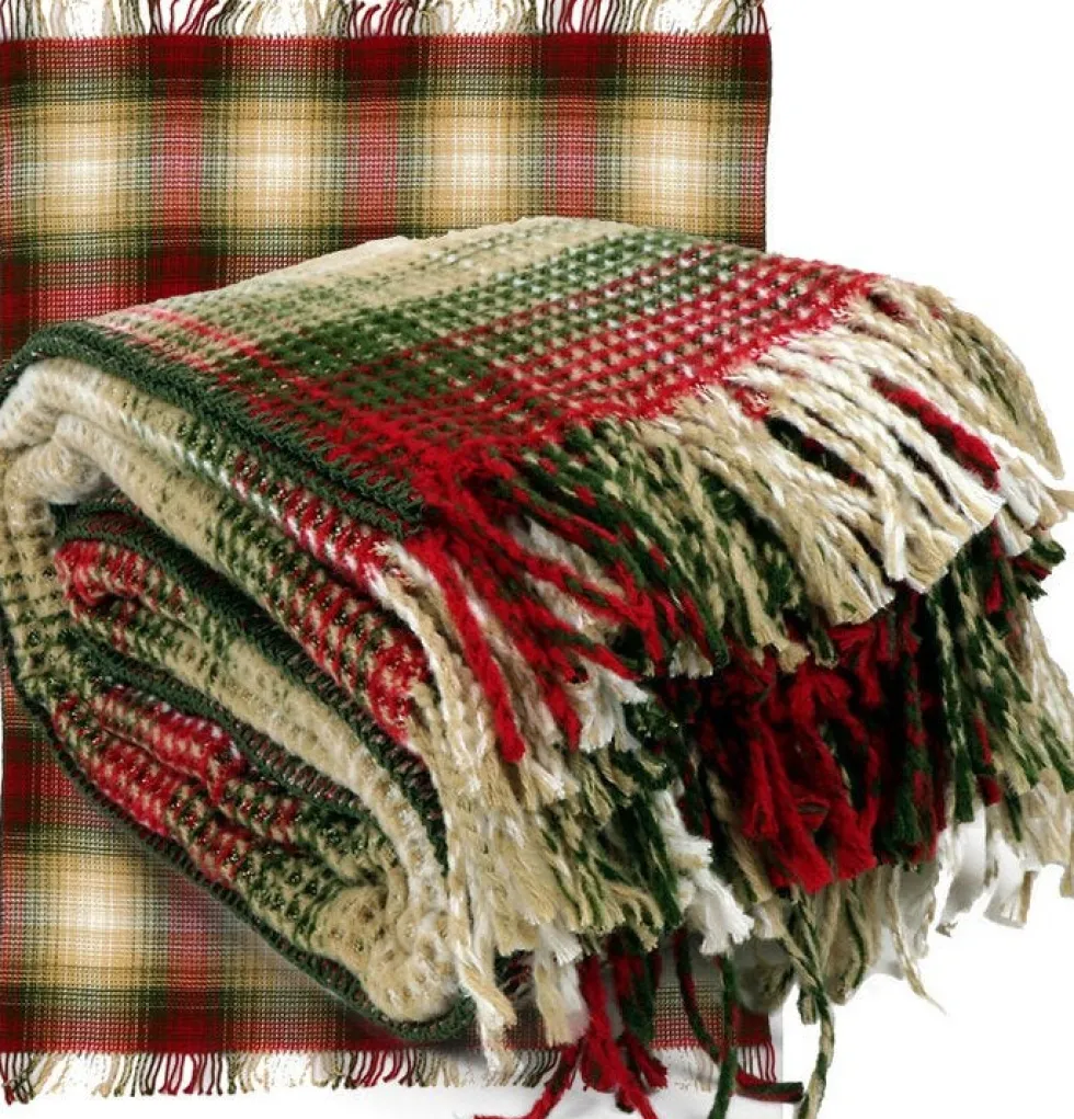 Unique living plaid Nilze rood 150 x 200 cm