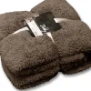 Unique Living plaid Teddy beige / grijs 150 x 200 cm