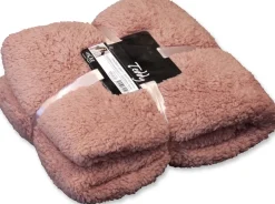Unique Living plaid Teddy roze 150 x 200 cm