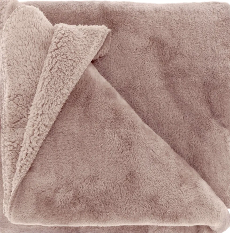 Unique Living plaid Torvah roze 150 x 200 cm