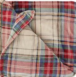 Unique Living plaid Victor beige / rood 150 x 200 x 10 cm