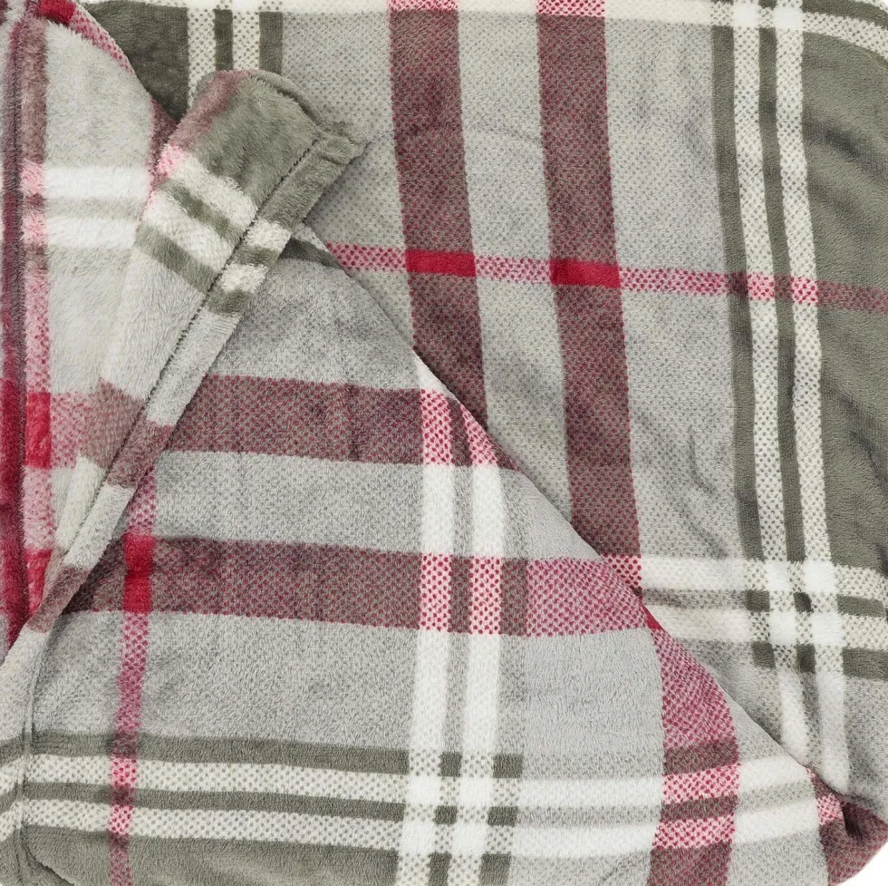 Unique Living plaid Victor grijs 150 x 200 x 10 cm