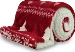 Unique Living plaid Wonderful rood 130 x 160 cm