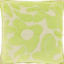 Unique Living sierkussen Lies groen / crème 45 x 45 cm