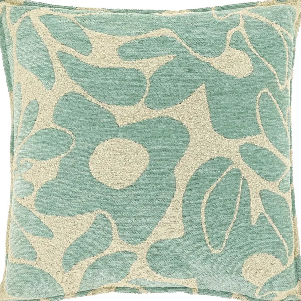 Unique Living sierkussen Lies blauw / crème 45 x 45 cm