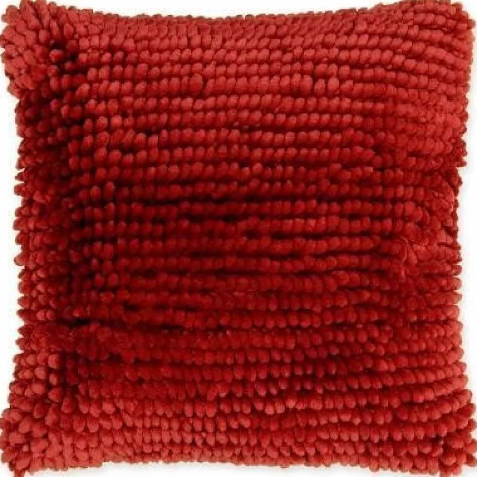 Unique Living sierkussen Max rood 45 x 45 x 10 cm