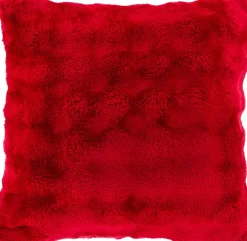 Unique Living sierkussen Tina pluche rood 45 x 45 cm