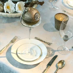Unique Living tafelkleed Crystal zilver 140 x 200 cm