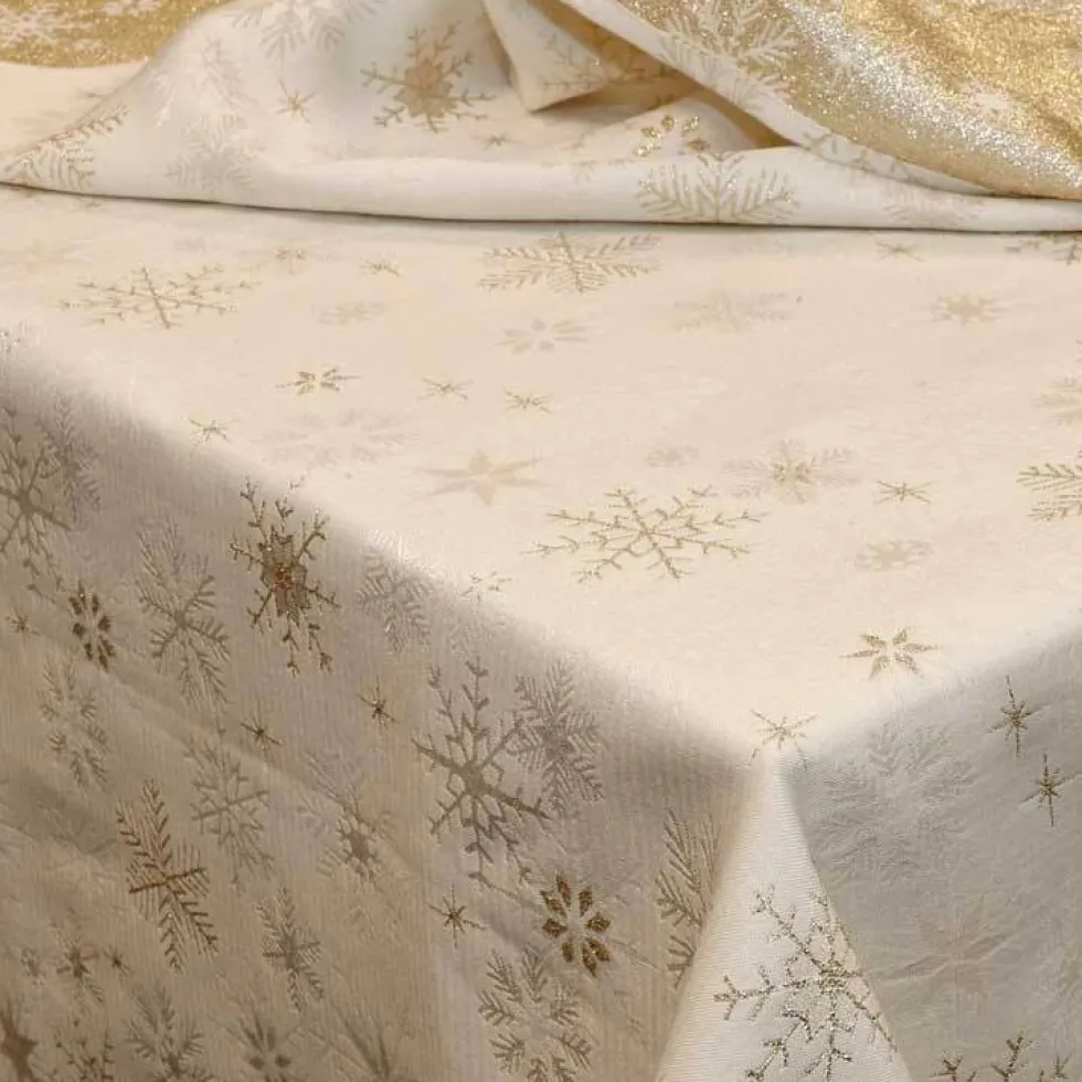 Unique living tafelkleed Crystal goud 140 x 250 cm