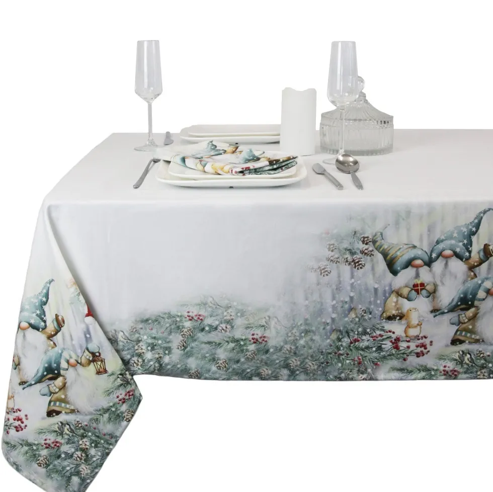 Unique Living tafelkleed Filip wit 140 x 200 cm