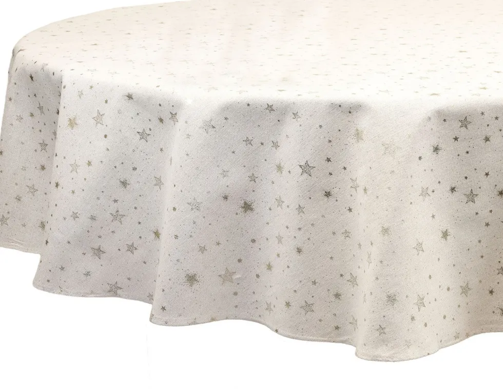 Unique Living tafelkleed Quin crème D 170 cm
