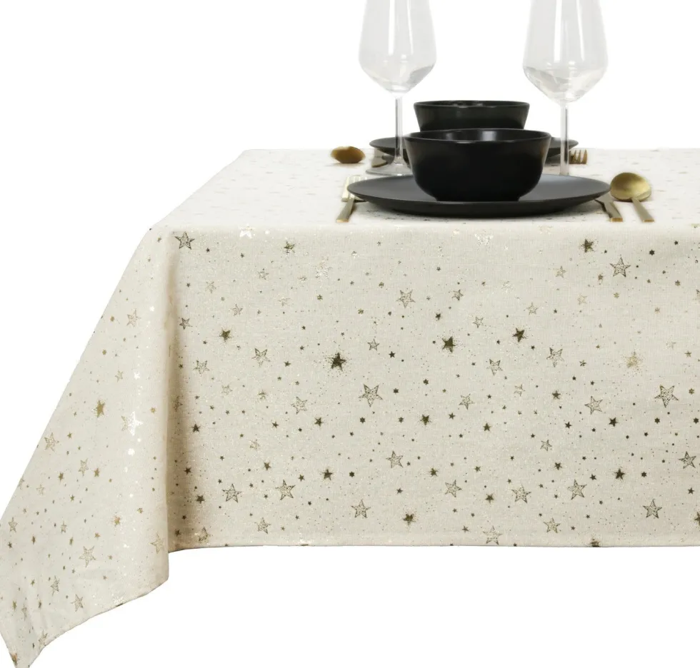 Unique Living tafelkleed Quin crème 140 x 250 cm