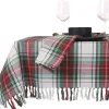 Unique Living tafelkleed Tartan wit 150 x 200 cm