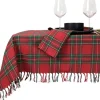 Unique Living tafelkleed Tartan rood 150 x 200 cm