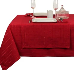 Unique Living tafelkleed Tyra rood 150 x 250 cm