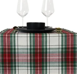Unique Living tafelloper Tartan wit 45 x 150 cm