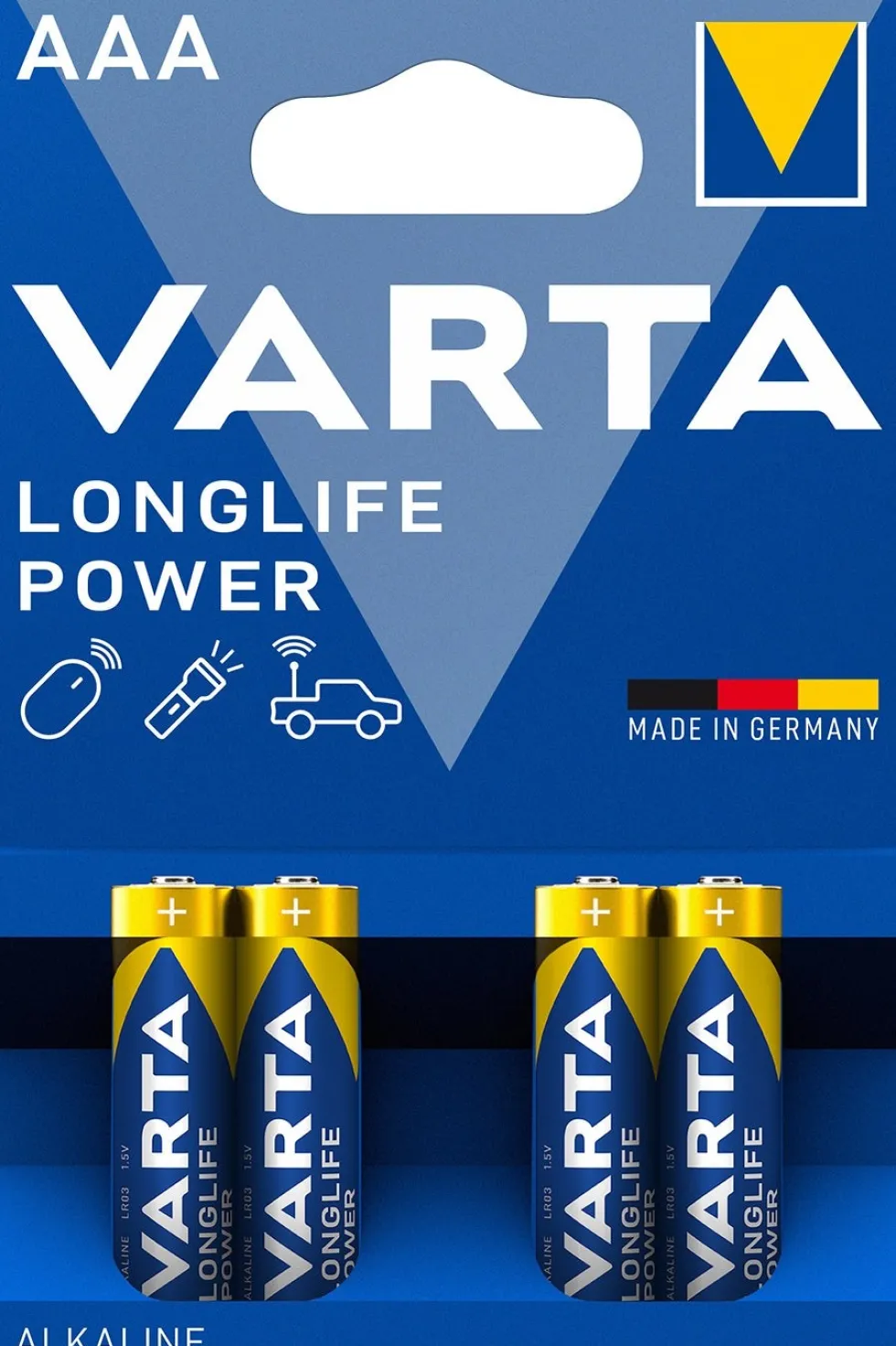 Varta AAA batterij Longlife Power 4 stuks