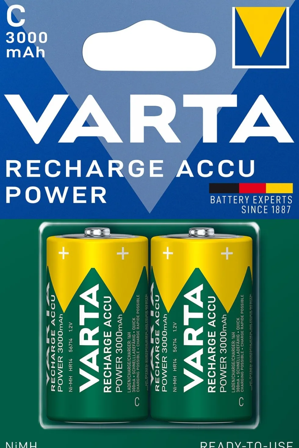 Varta C oplaadbare batterij 2 stuks