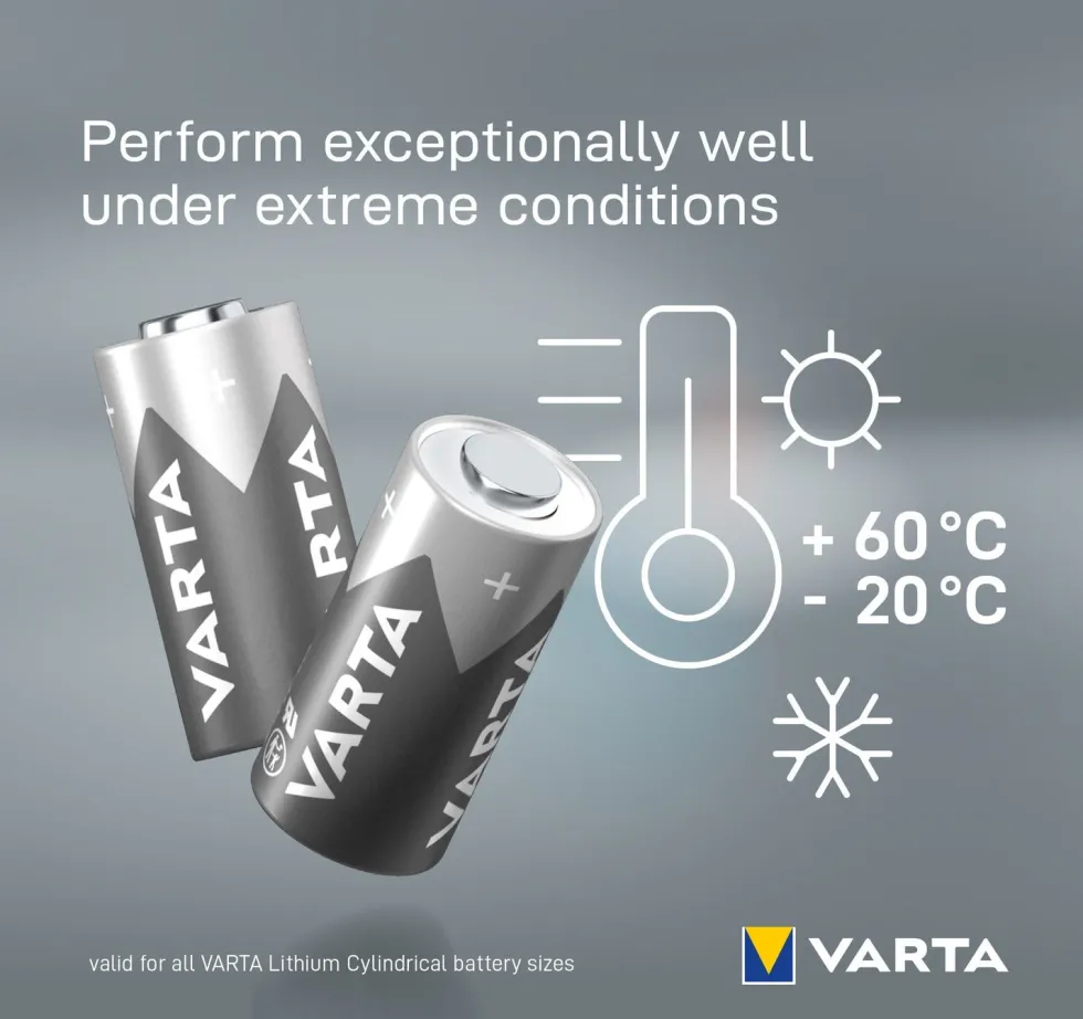 Varta CR123A knoopcel batterij Lithium Cylindrical 3V