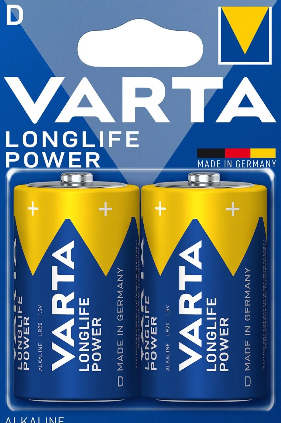 Varta D batterij Longlife Power 2 stuks
