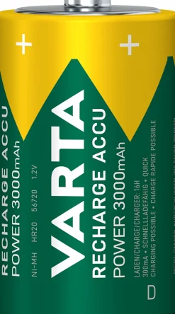 Varta D oplaadbare batterij Accu Power 2 stuks