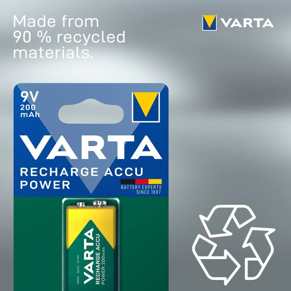 Varta oplaadbare batterij Accu Power 9V