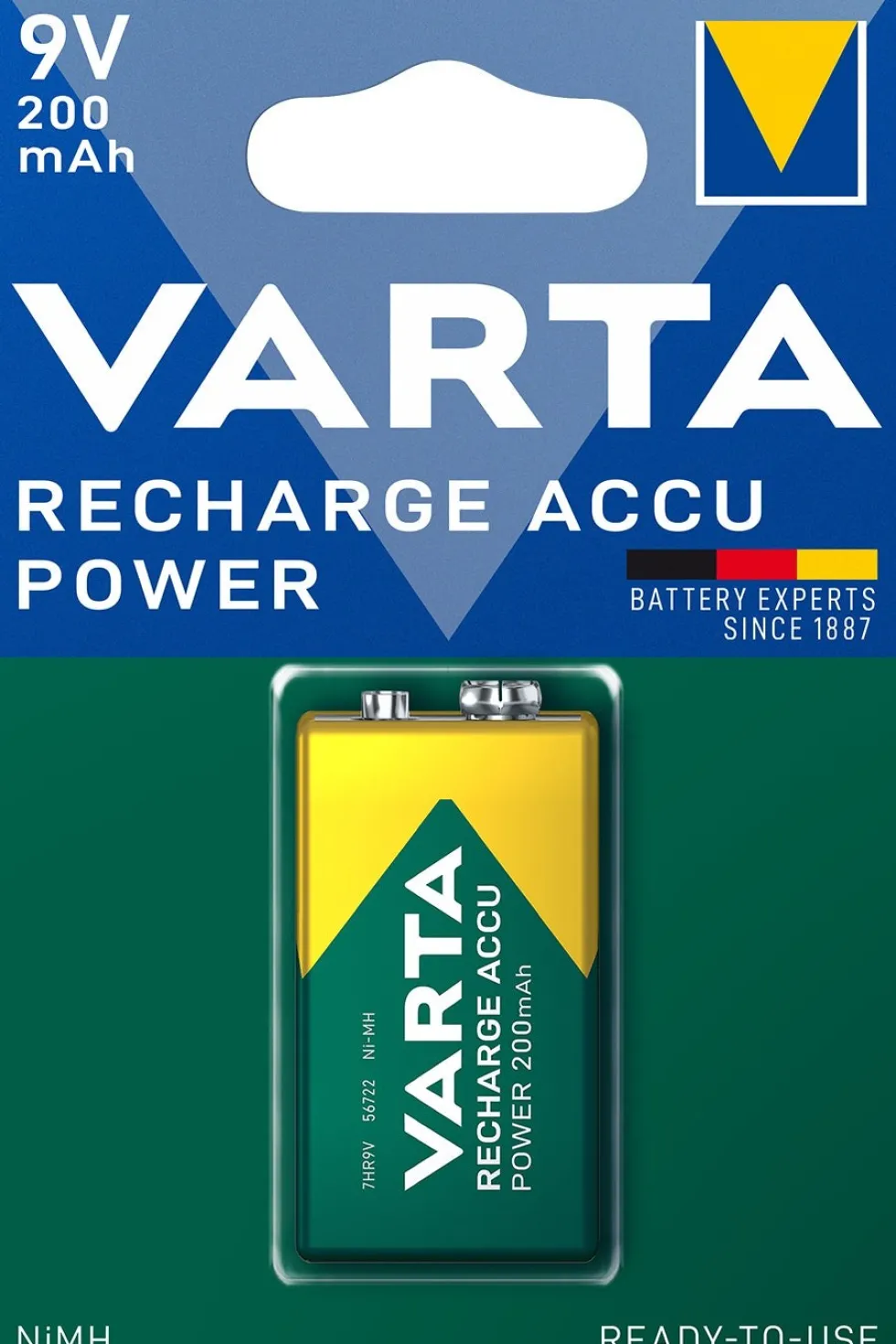 Varta oplaadbare batterij Accu Power 9V