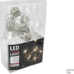 Verlichtingssnoer met 8 gloeilampen LED warm wit