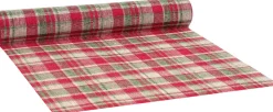 Vivant tafelloper Check rood 250 x 28 cm