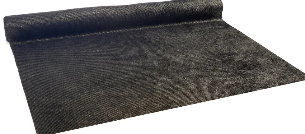 Vivant tafelloper Corduluxe zwart 150 x 45 cm