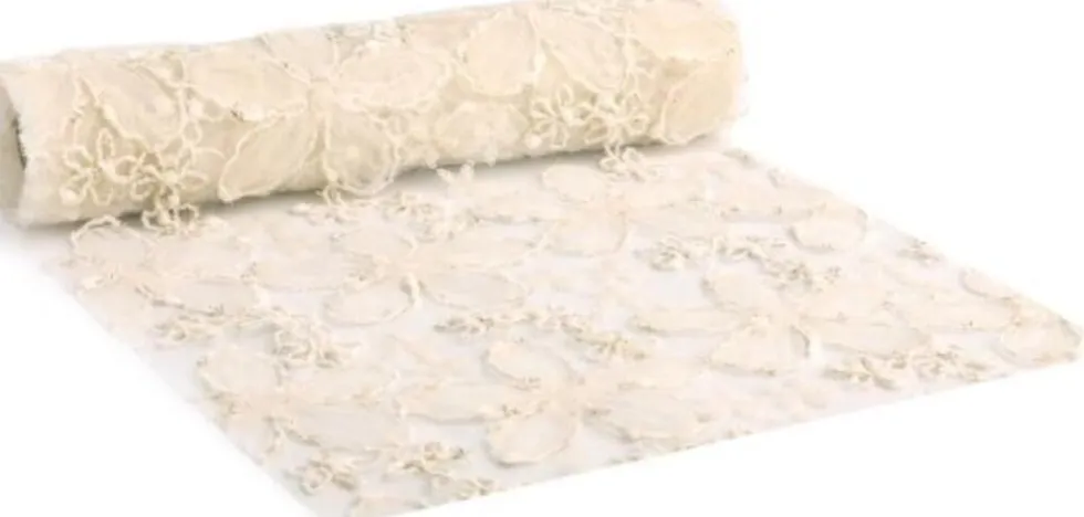 Vivant tafelloper Florette crème 200 x 28 cm